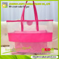 2013 clear pvc split joint with colored pvc ladies candy shoulder bag with pouch